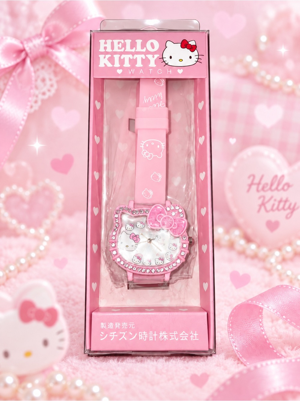 Hello Kitty Rhinestone Watches NIB | Choose Pink, Blush, White or Black